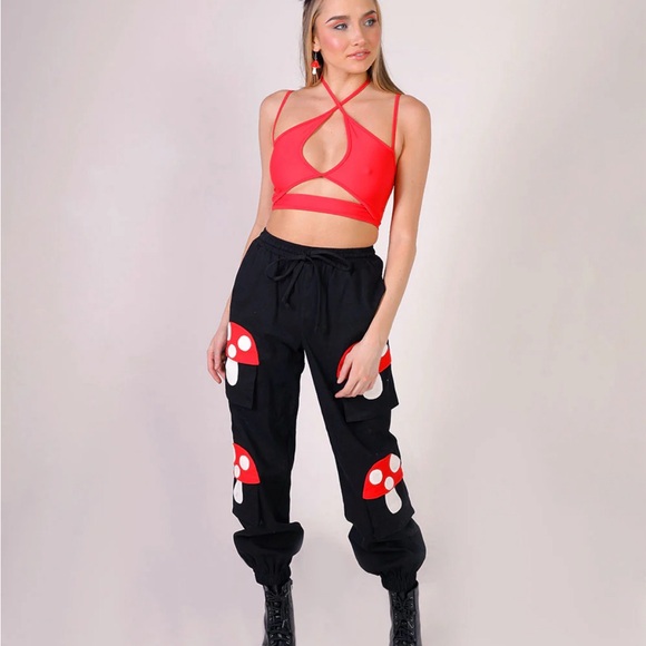 Iheartraves mushroom sweatspants - Picture 3 of 4